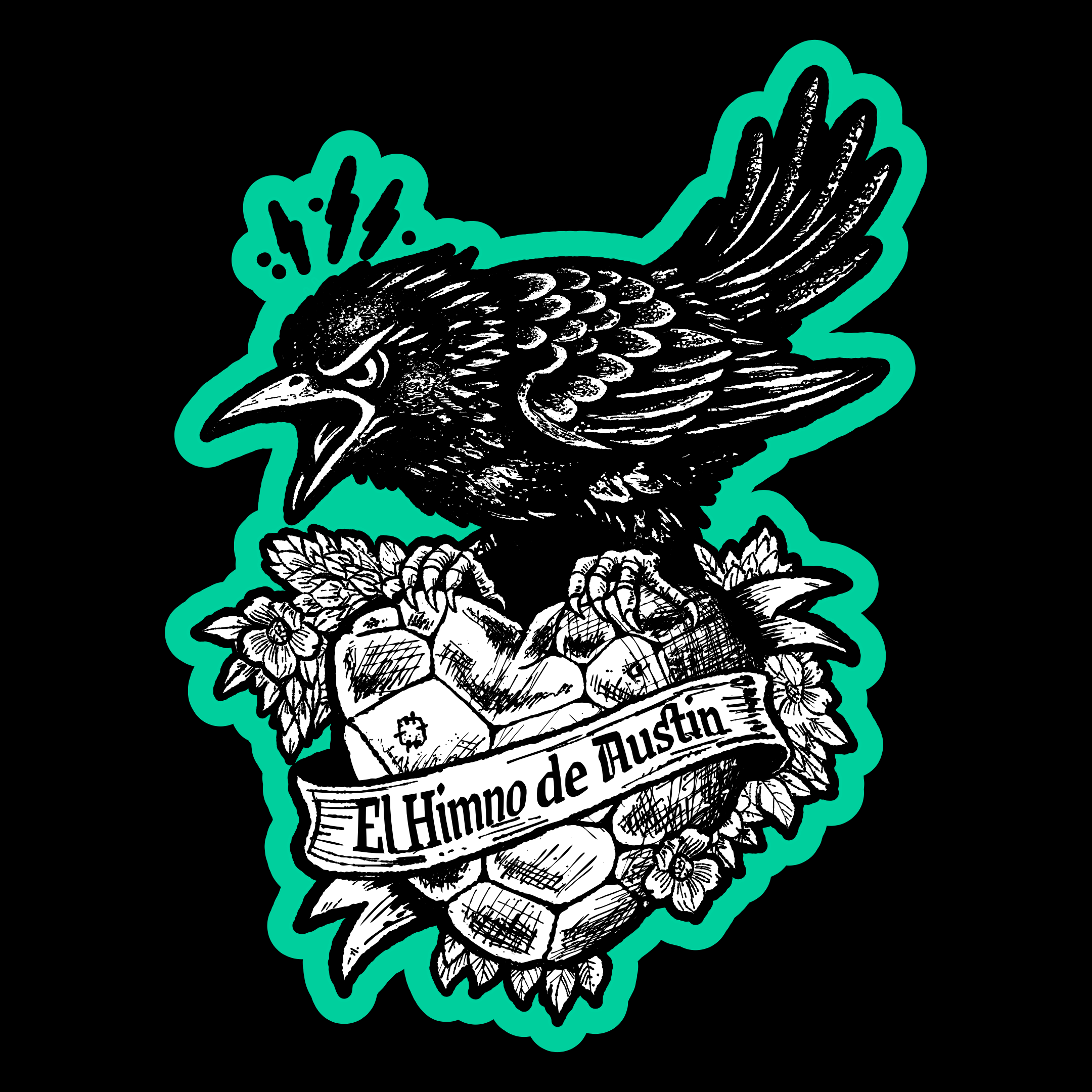 Inked Grackle Artwork